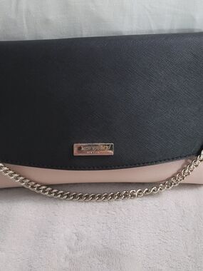 Kate spade Black and Blush Chain Crossbody Bag
